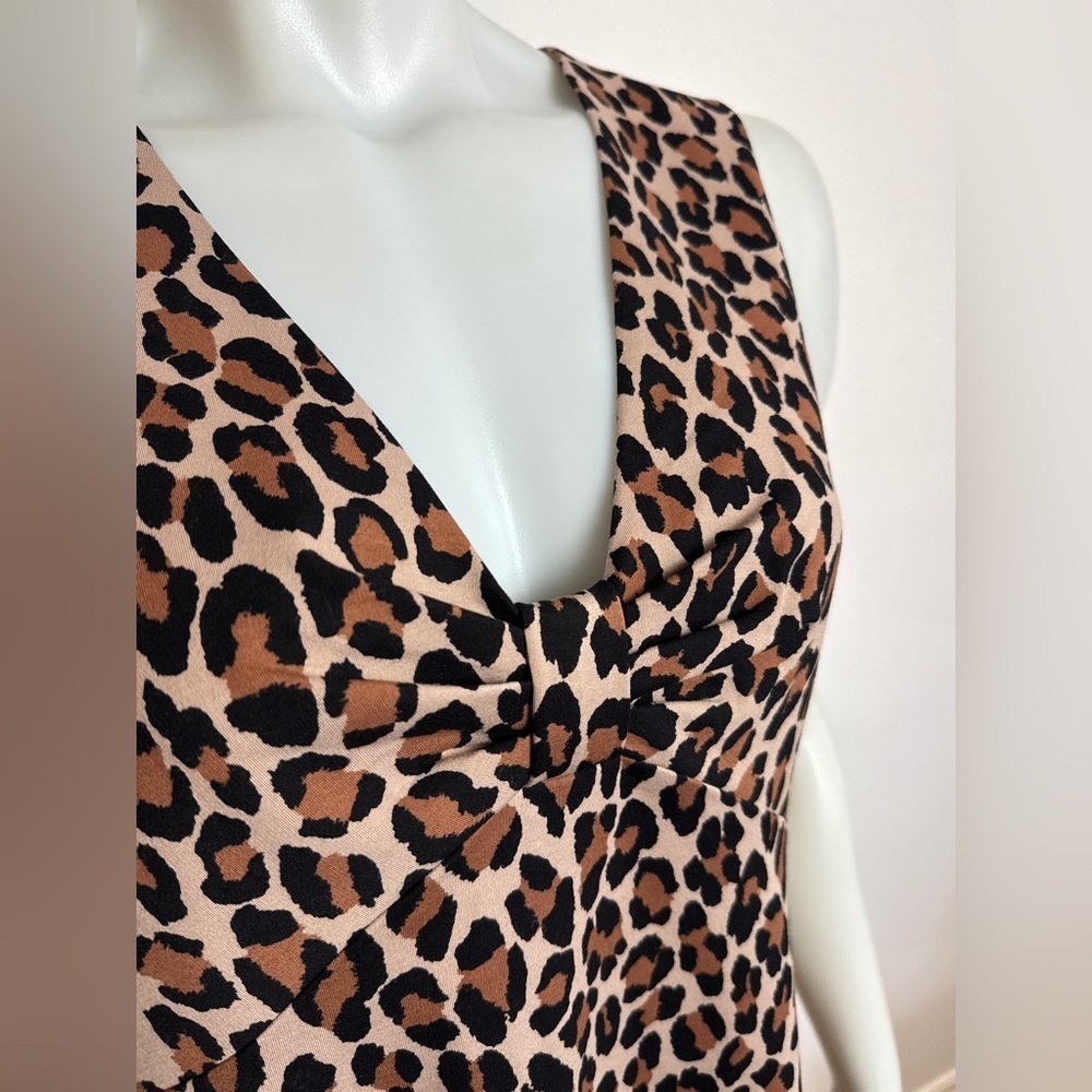 KATE SPADE New York - Spotted Leopard Bow-Knot Sleeveless blouse. 14 - P2P 21" - Picture 8 of 8